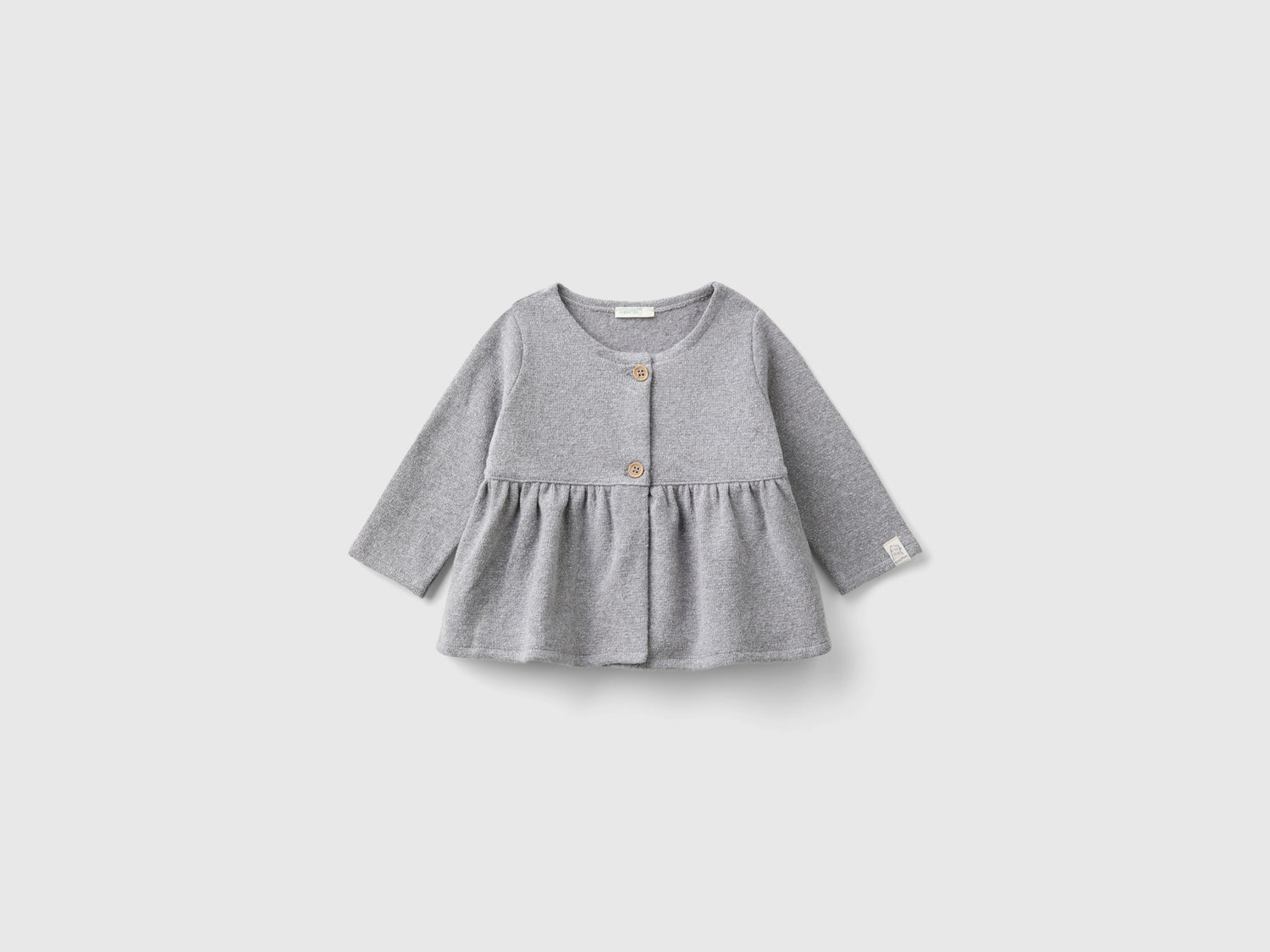 Felpa con lurex da neonato grigio | Benetton Outlet