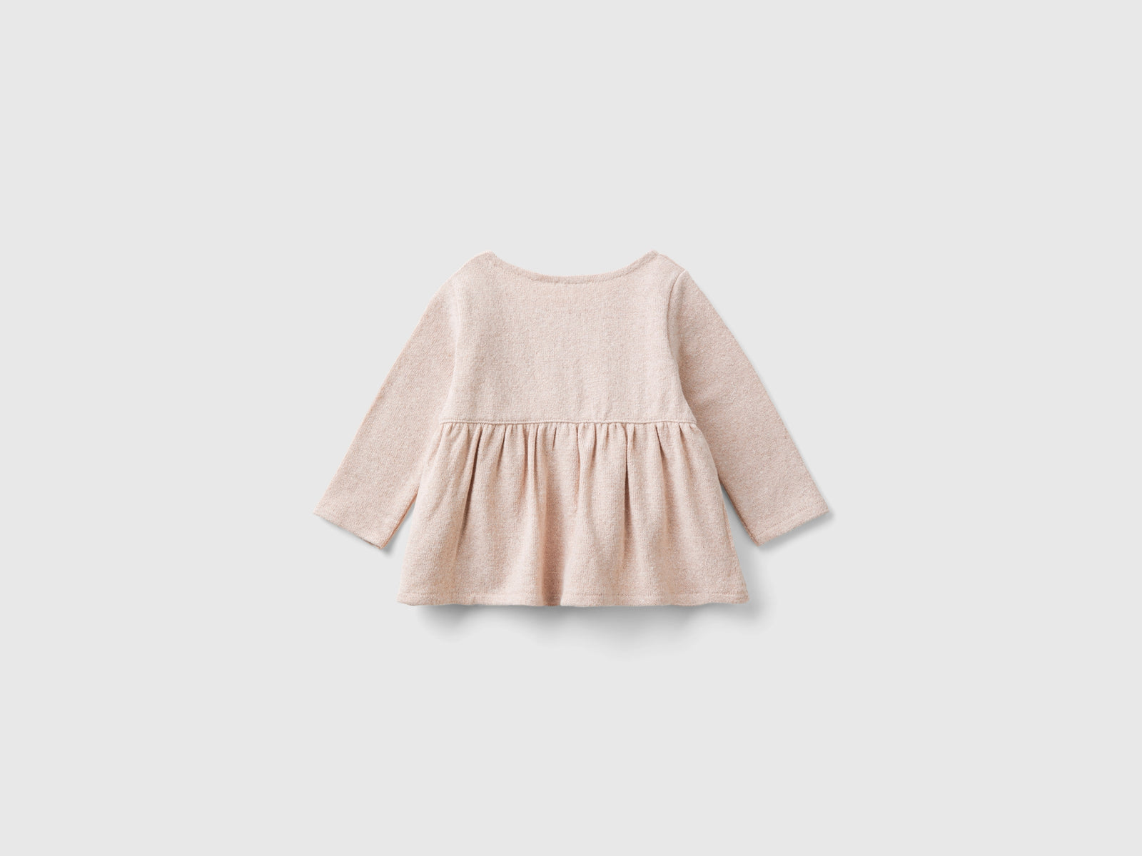 Felpa con lurex da neonato rosa tenue 2 | Benetton Outlet