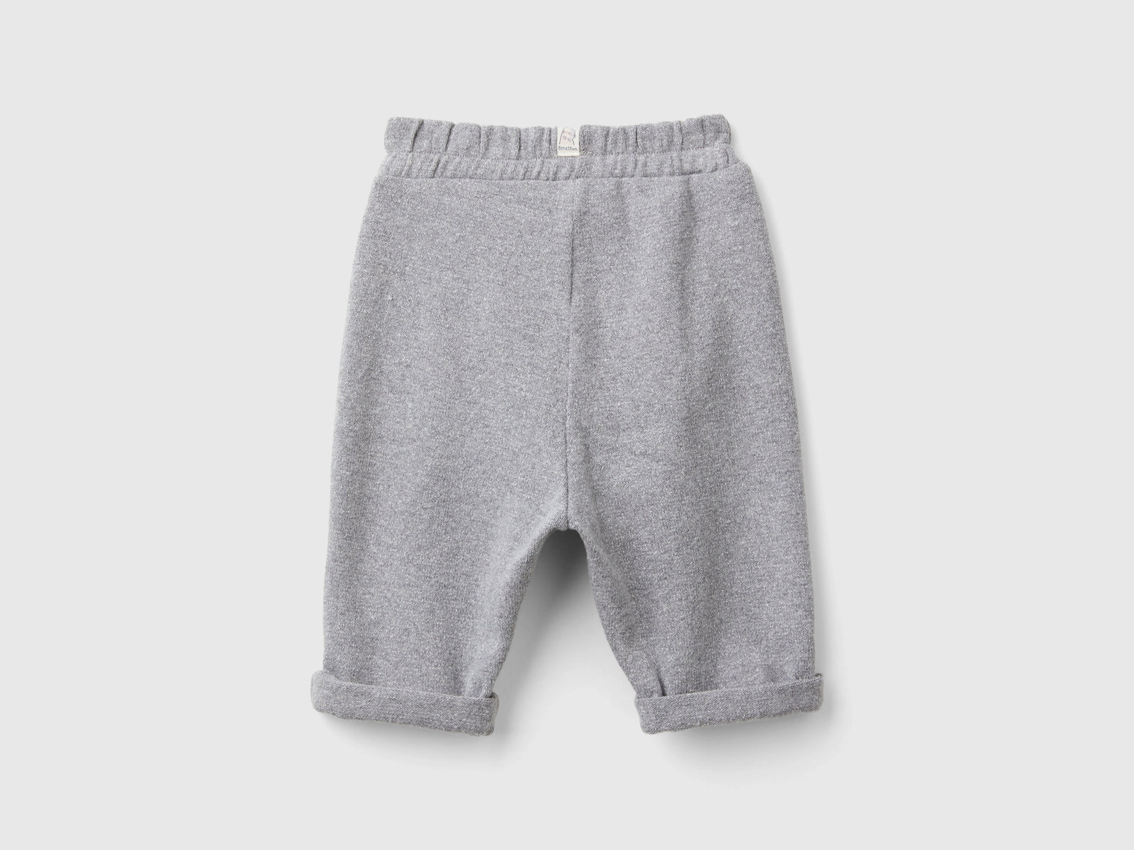 Pantaloni in felpa con lurex da neonato grigio 2 | Benetton Outlet