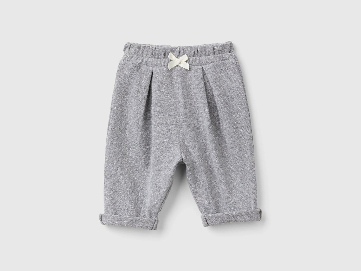 Pantalones de chándal de lúrex da neonato grigio | Benetton Outlet
