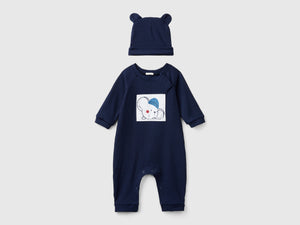 Set tutina e cappellino in misto viscosa stretch