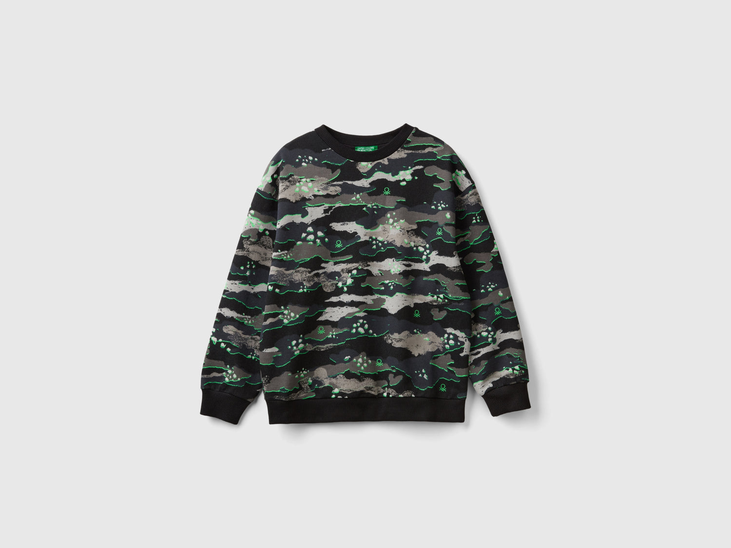 Felpa camouflage 100% cotone da bambino multi-color | Benetton Outlet