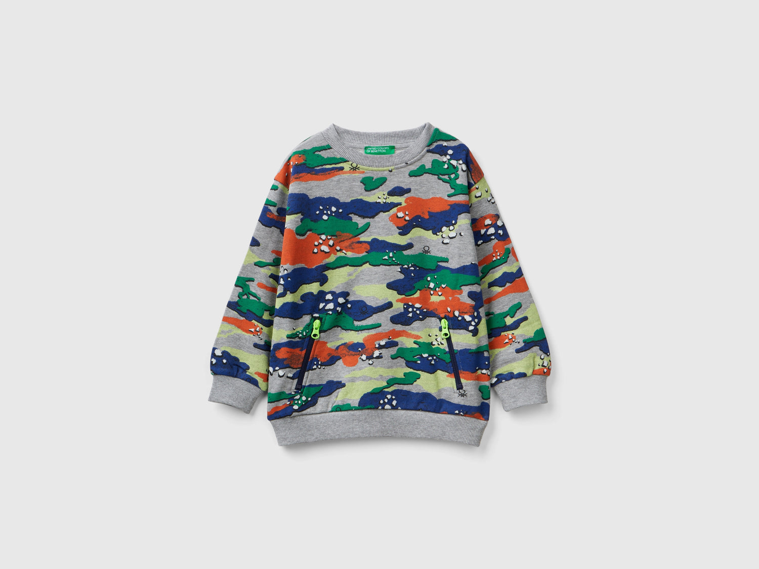 Felpa con stampa camouflage da bimbo multi-color | Benetton Outlet
