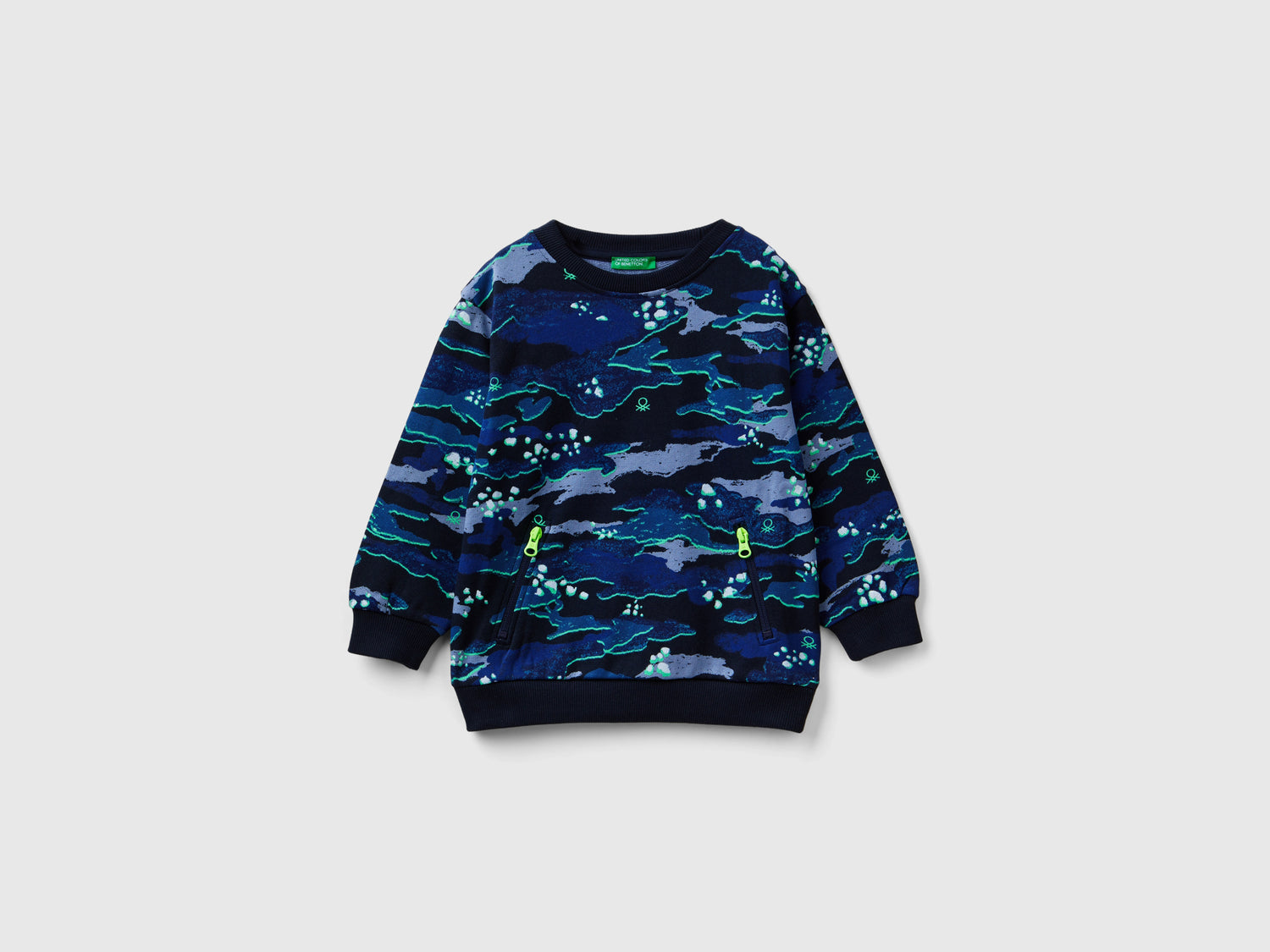 Felpa con stampa camouflage da bimbo multi-color | Benetton Outlet
