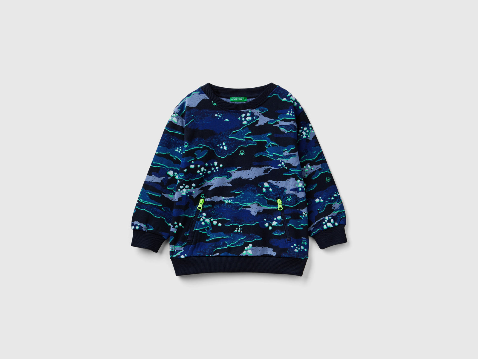 Felpa con stampa camouflage da bimbo multi-color | Benetton Outlet