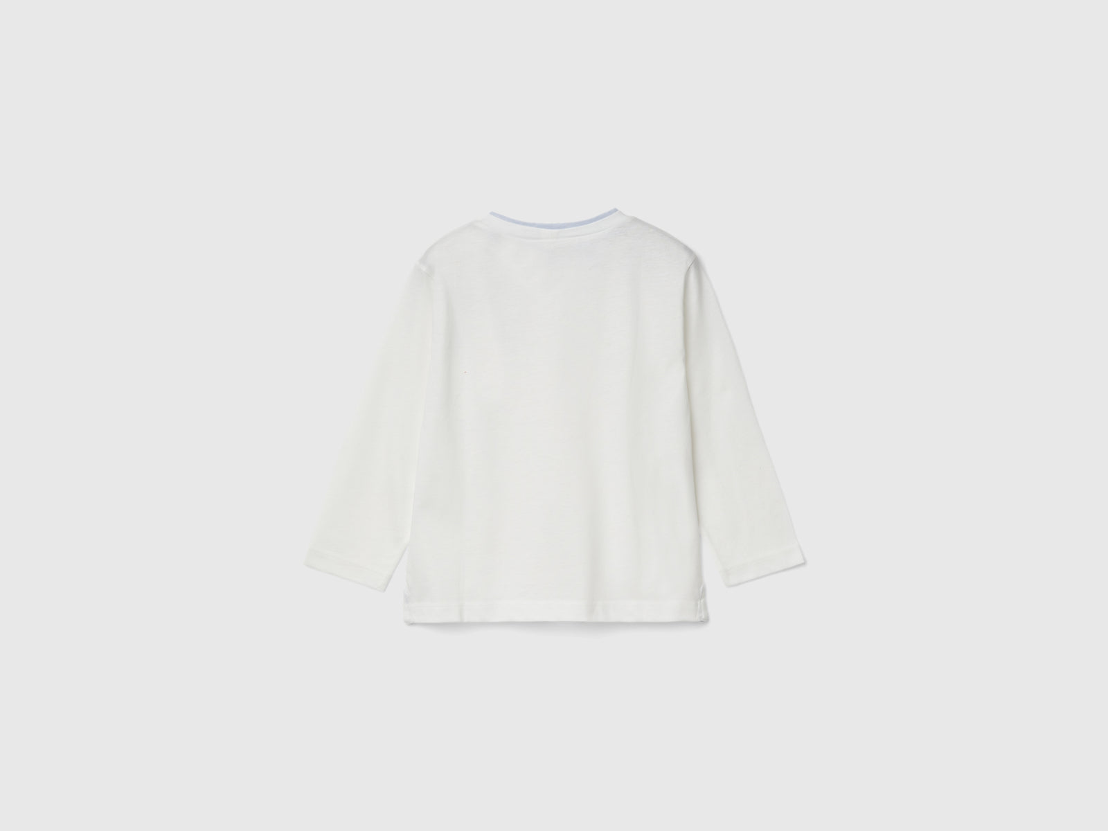 Maglietta in cotone bio da bimbo bianco panna 2 | Benetton Outlet
