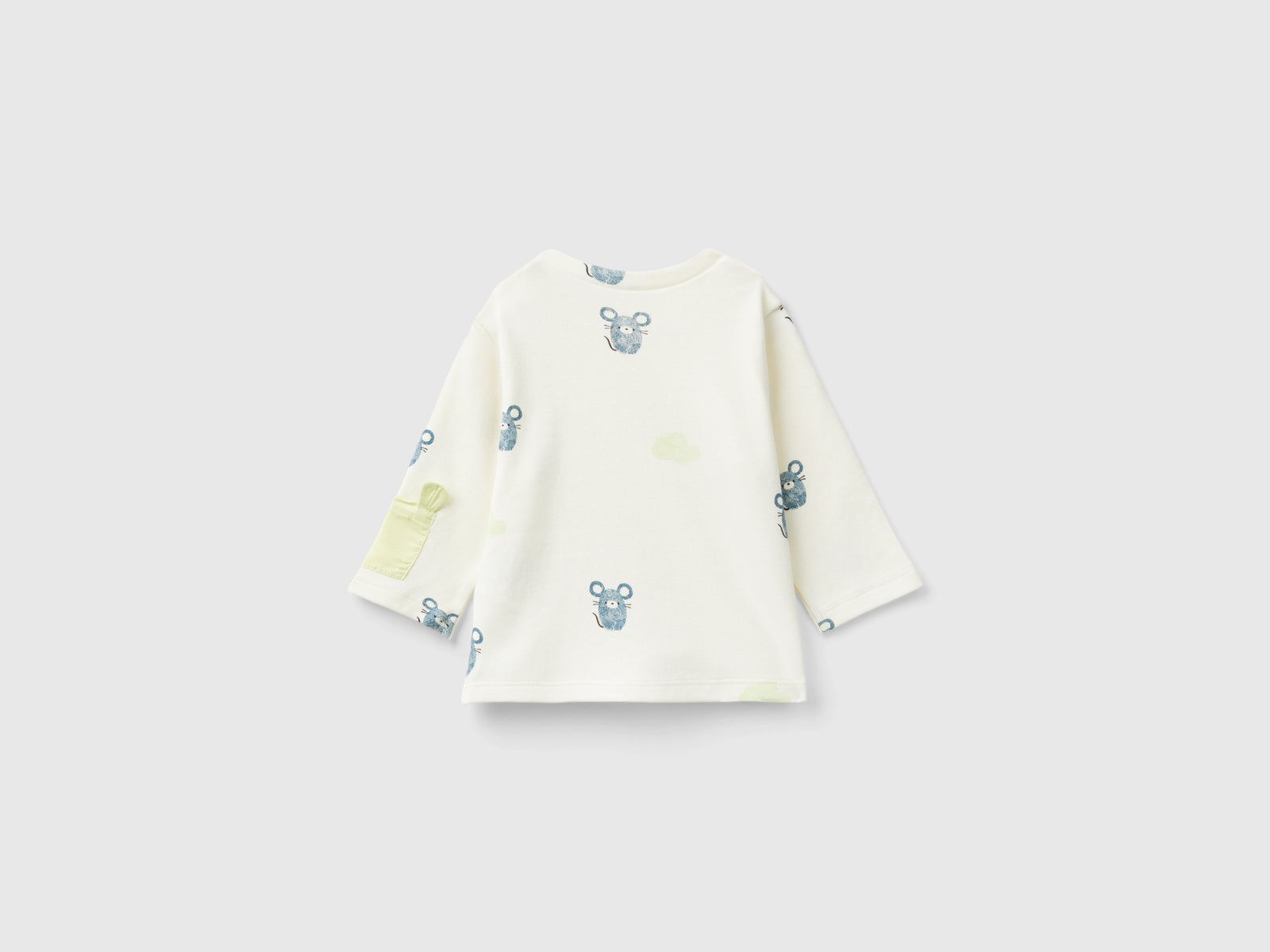 Maglietta con stampa topini da neonato bianco panna 2 | Benetton Outlet