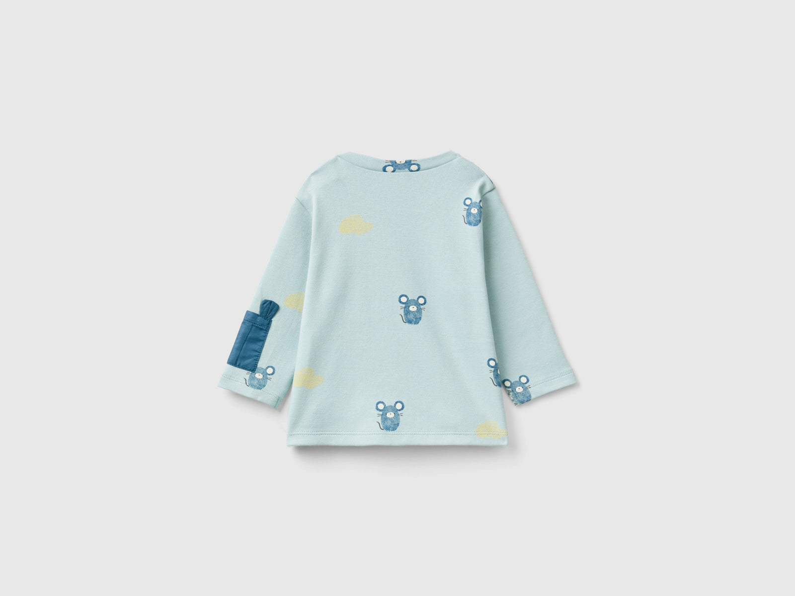 Maglietta con stampa topini da neonato verde acqua 2 | Benetton Outlet
