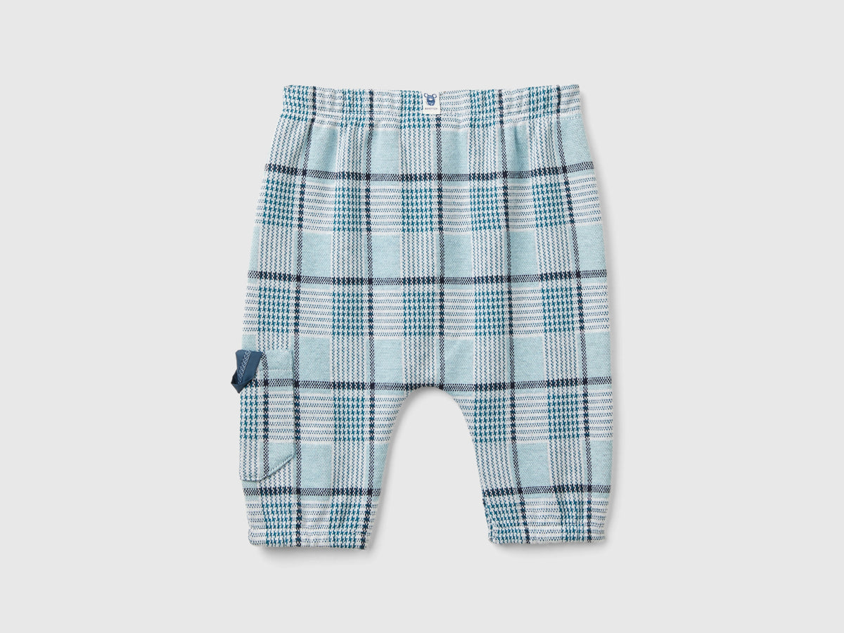 Pantalones jacquard Príncipe de Gales