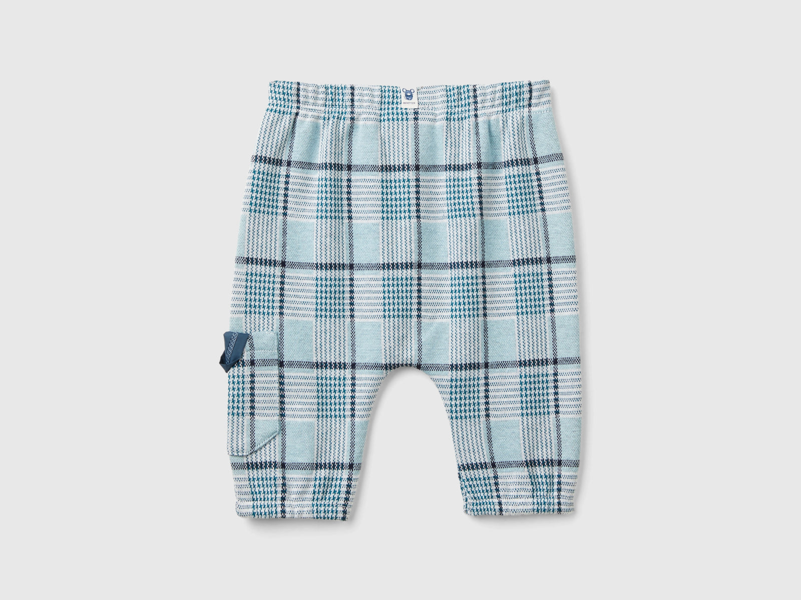 Pantalones jacquard Príncipe de Gales da neonato multi-color 2 | Benetton Outlet