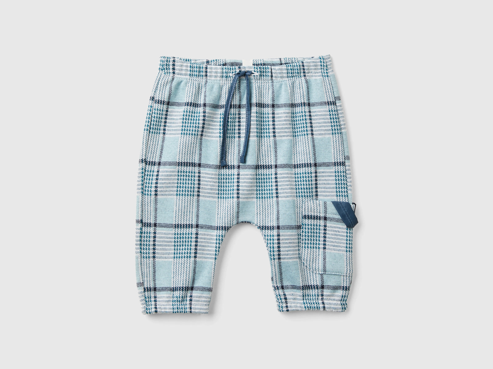 Pantalones jacquard Príncipe de Gales da neonato multi-color | Benetton Outlet