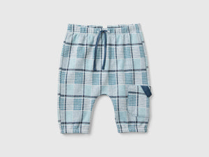 Pantalones jacquard Príncipe de Gales