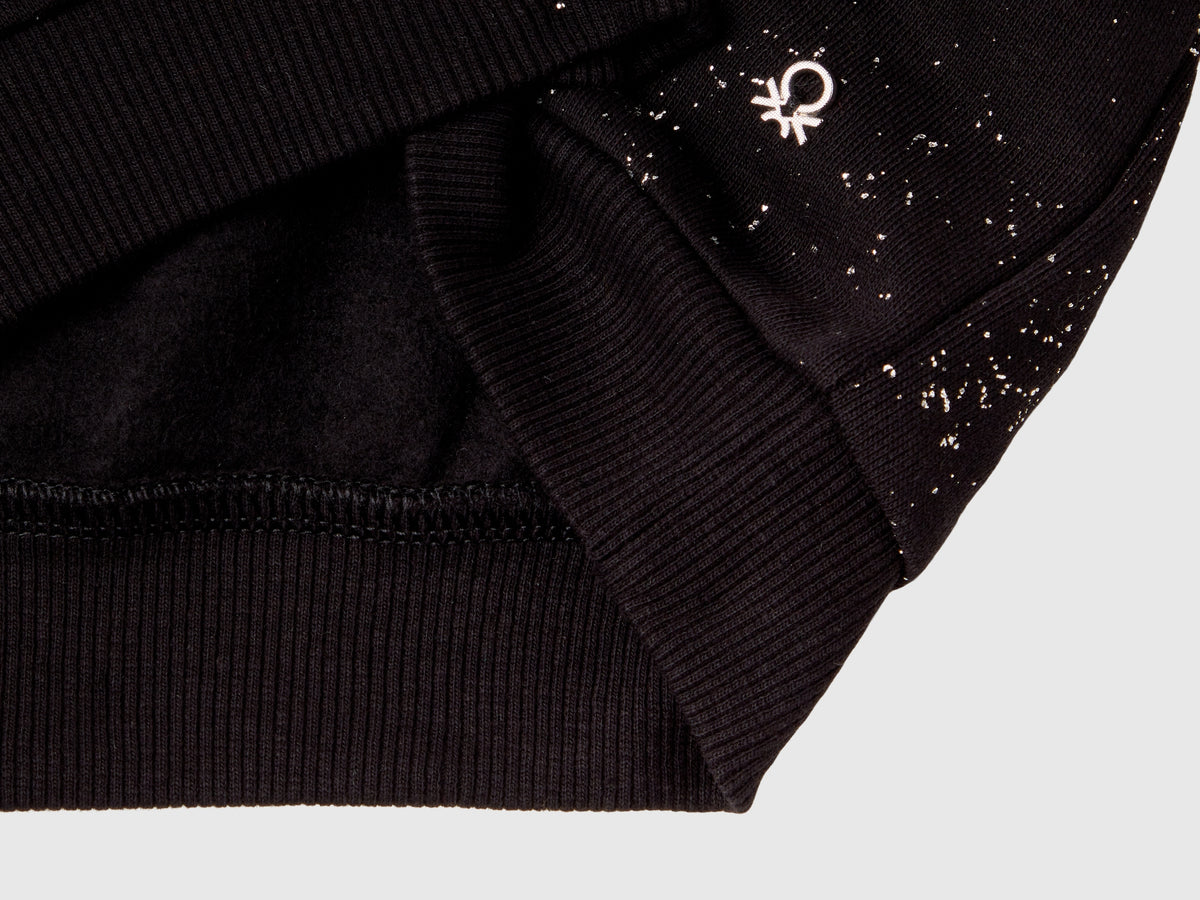 Felpa over fit con brillantini