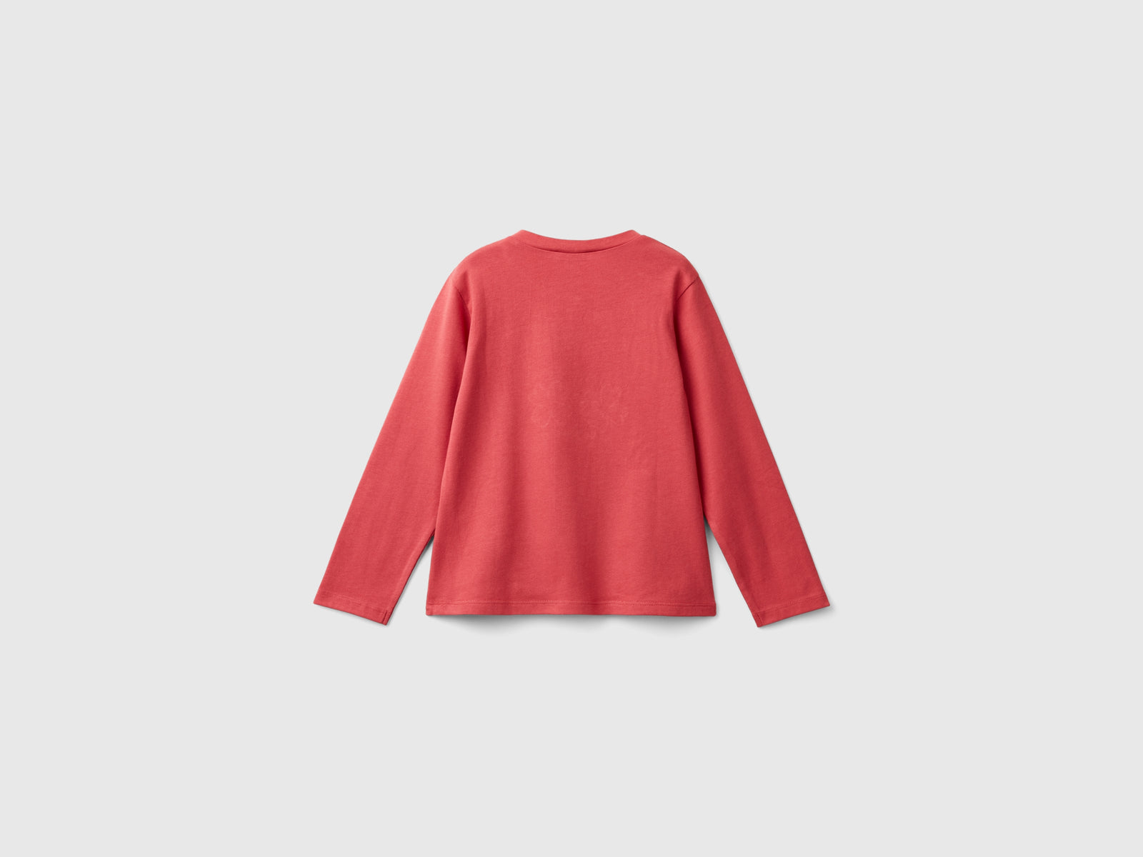 Maglietta con stampa in cotone stretch da bimba malva 2 | Benetton Outlet