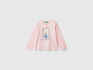 Maglietta con stampa in cotone stretch