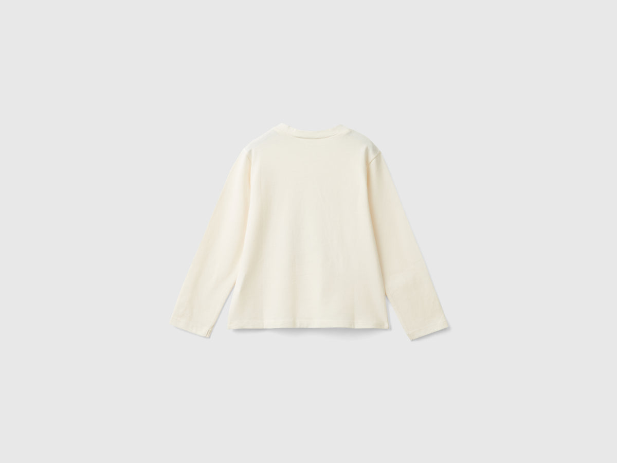 Maglietta con stampa in cotone stretch