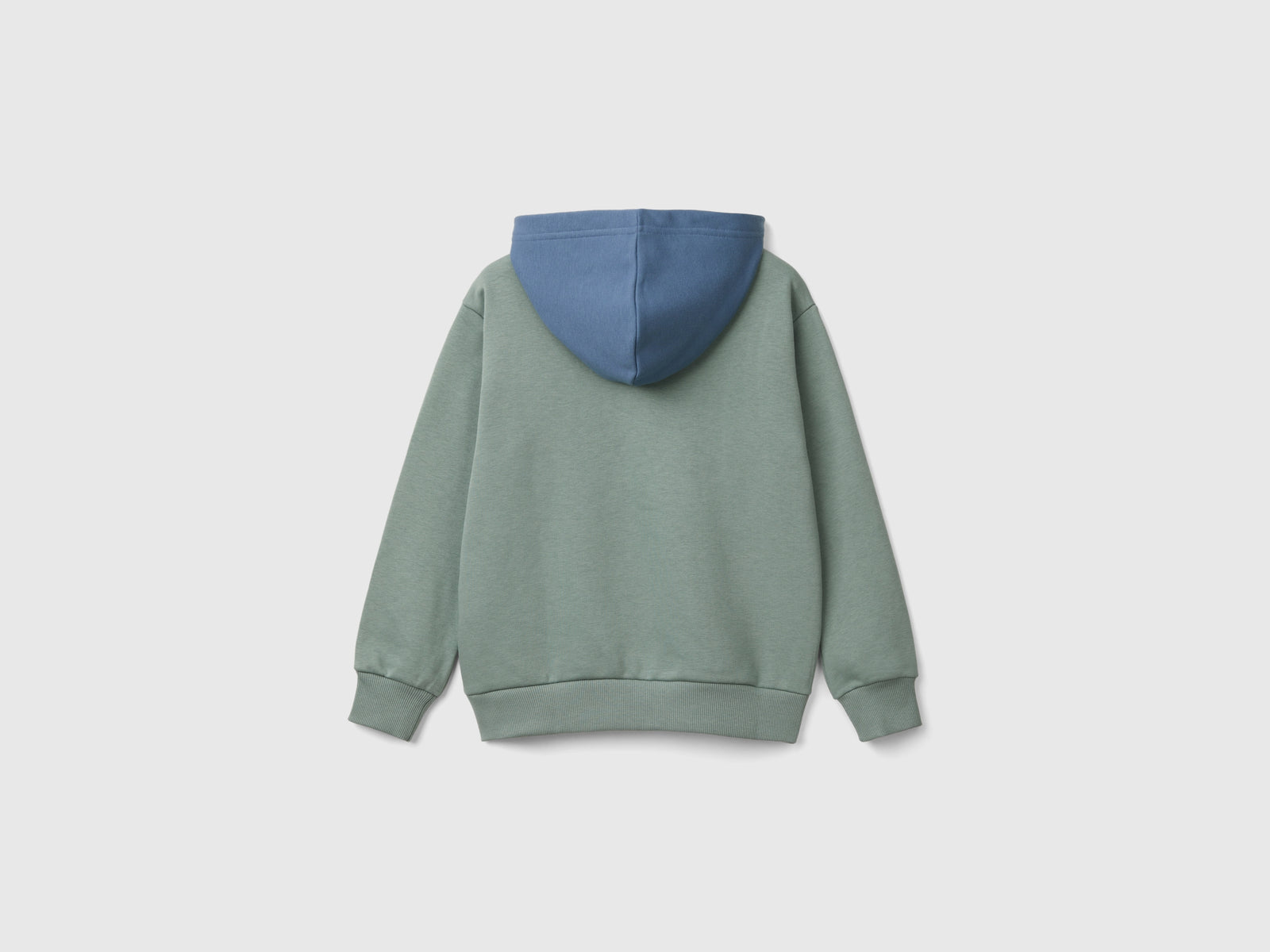 Felpa con cappuccio e stampa da bambino verde chiaro 2 | Benetton Outlet