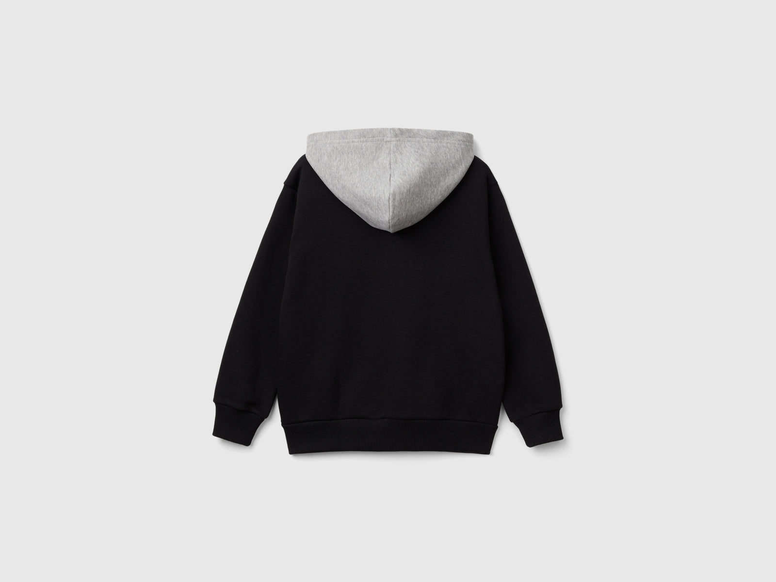 Felpa con cappuccio e stampa da bambino nero 2 | Benetton Outlet