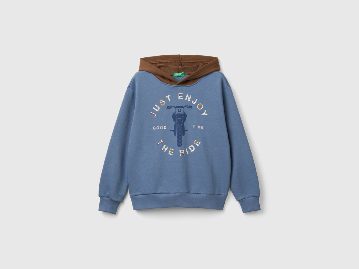 Felpa con cappuccio e stampa