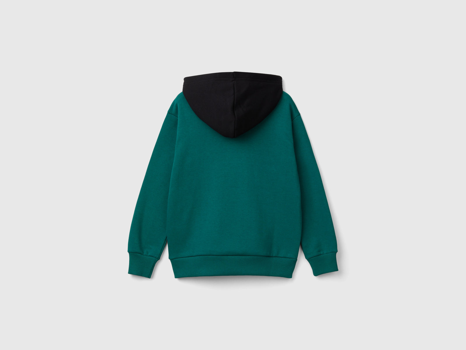 Felpa con cappuccio e stampa da bambino verde scuro 2 | Benetton Outlet
