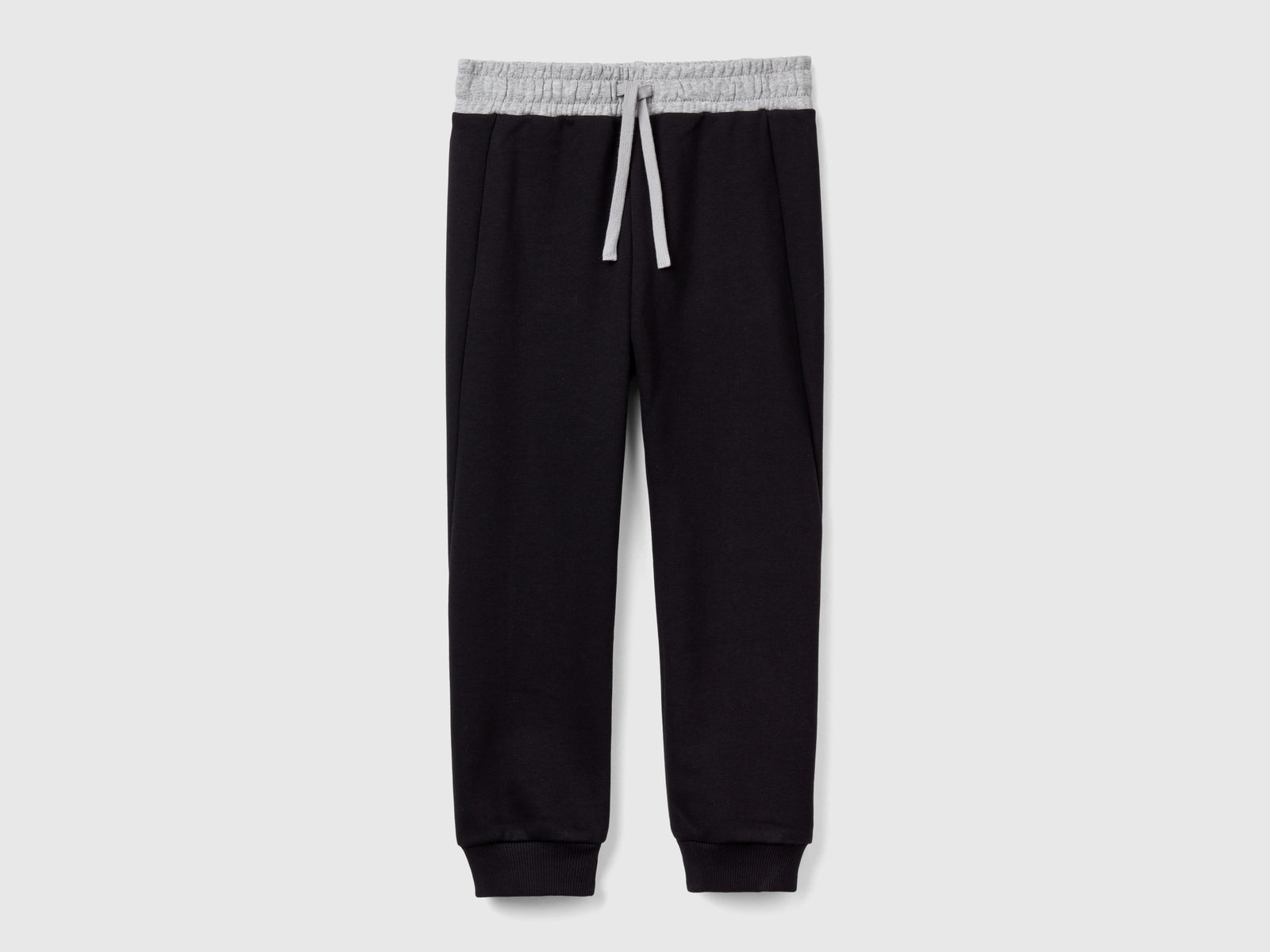 Joggers con coulisse da bambino nero | Benetton Outlet