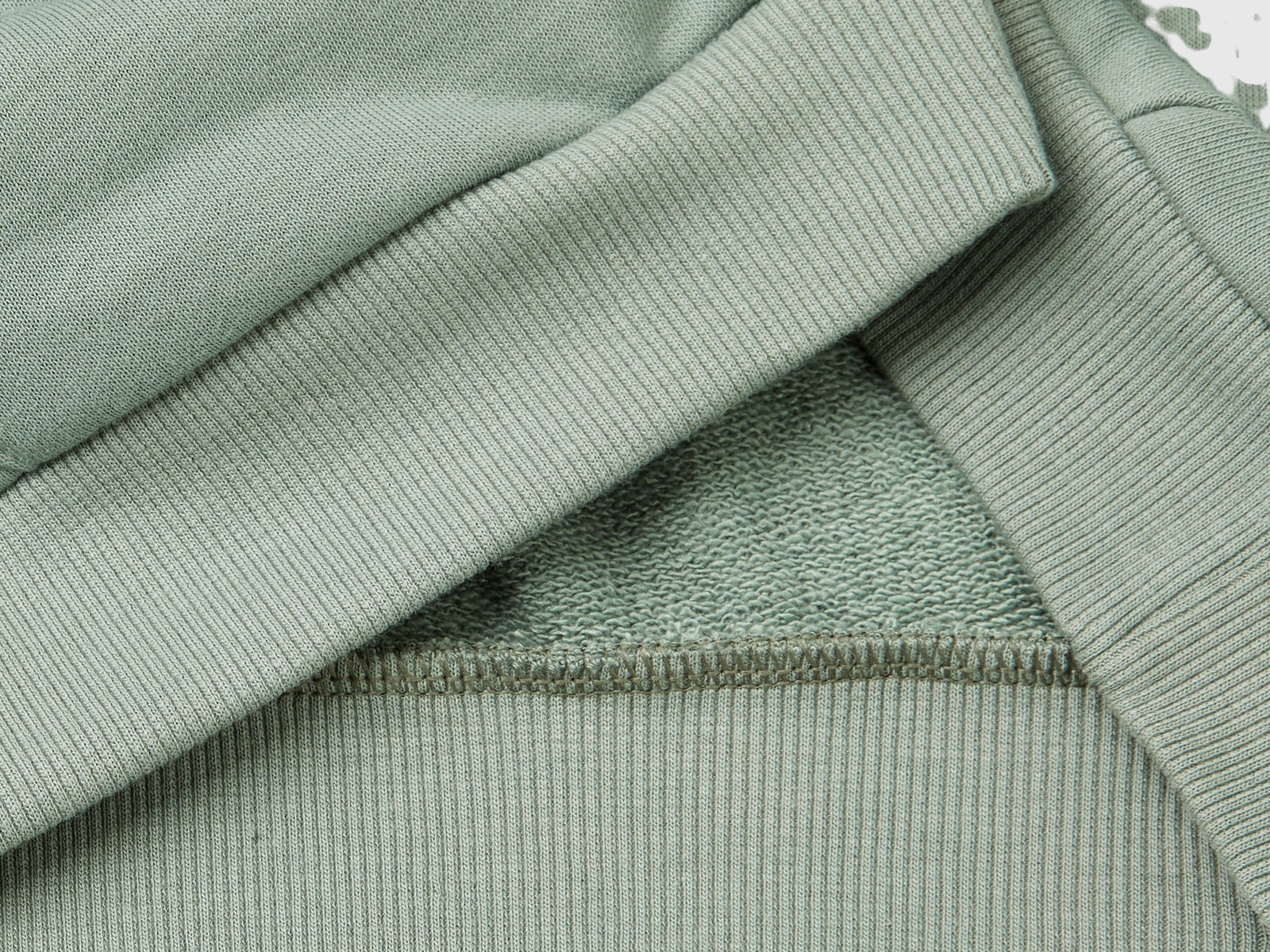 Felpa con cappuccio e stampa da bimbo verde chiaro 3 | Benetton Outlet