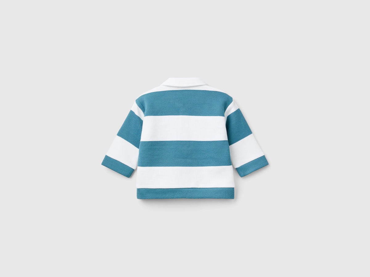 Polo a righe con stampa