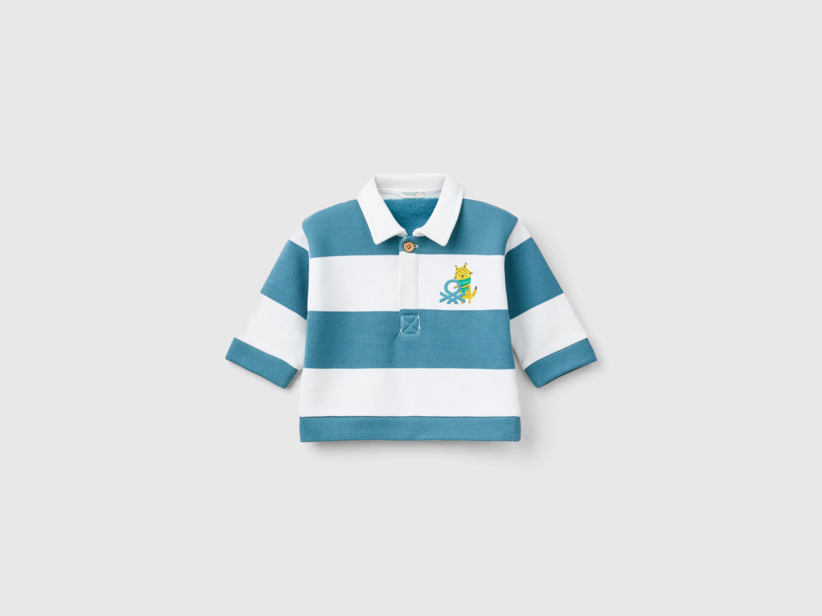 Polo a righe con stampa da neonato multi-color | Benetton Outlet