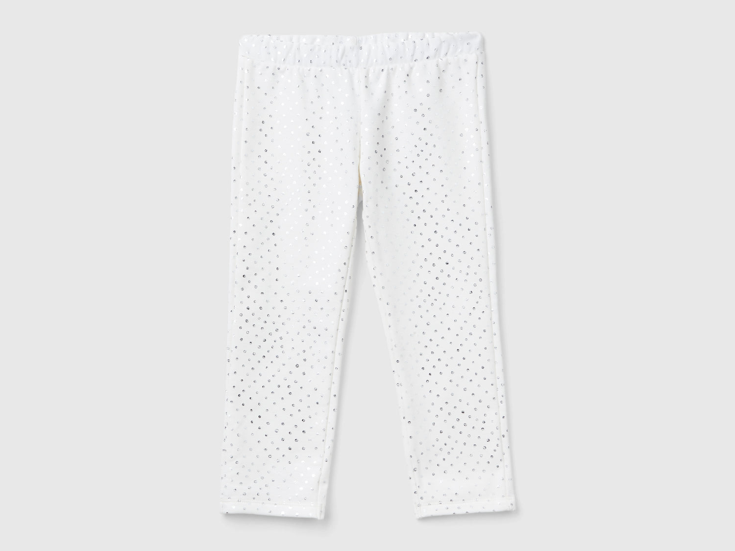 Leggings con estampado laminado da bimba bianco panna | Benetton Outlet