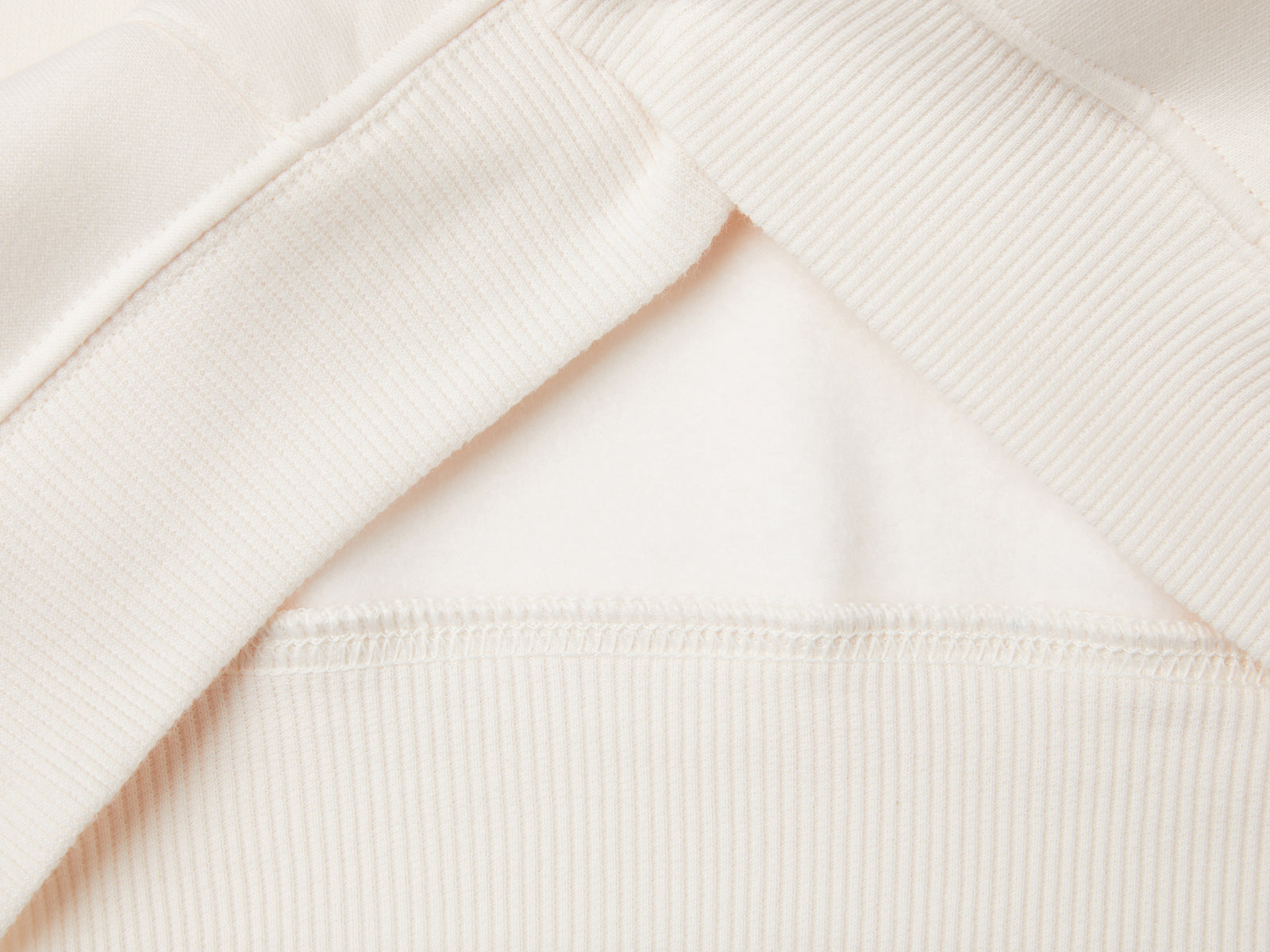 Calda felpa con stampa e cappuccio da bambino bianco panna 3 | Benetton Outlet