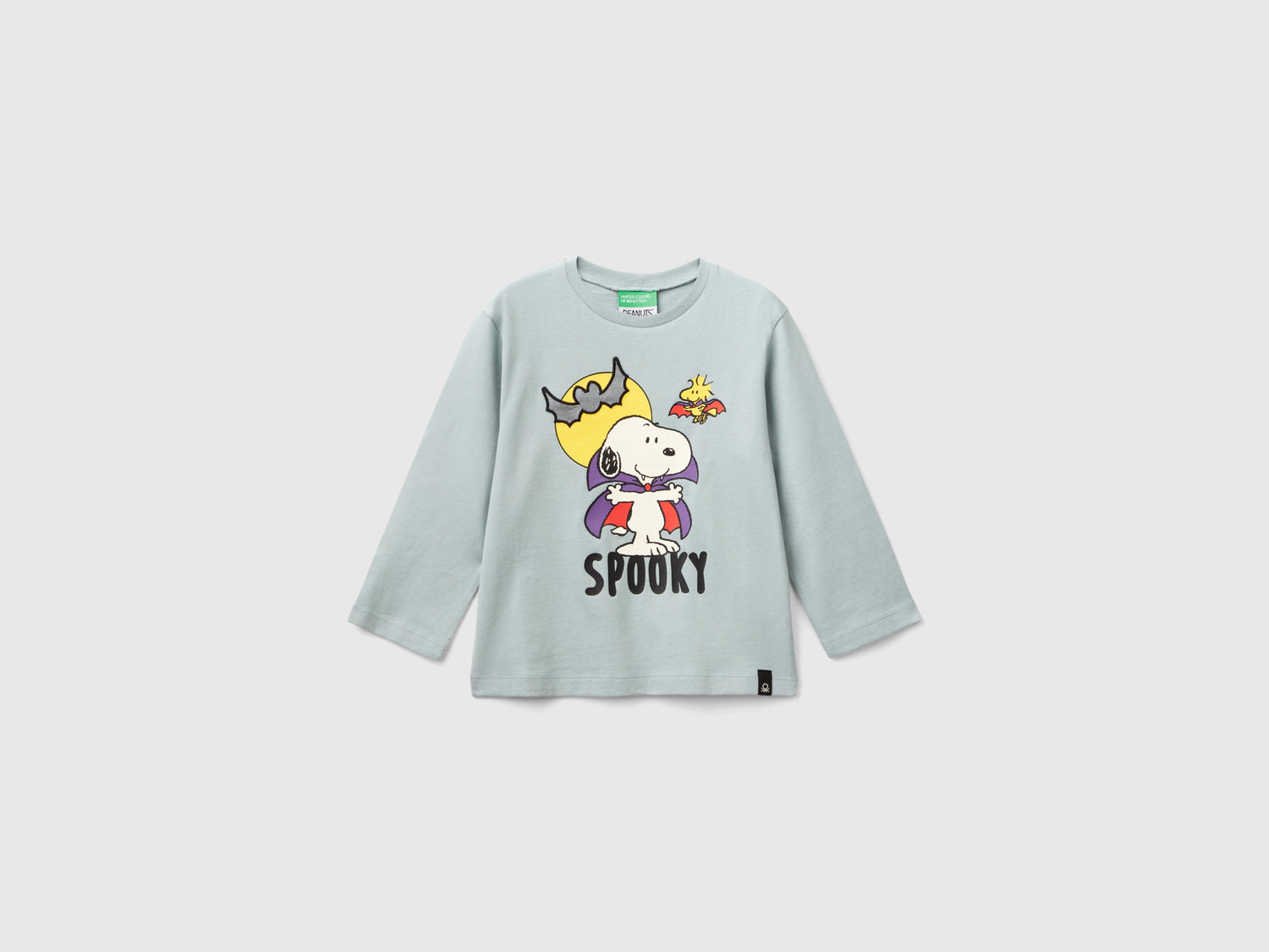 T-shirt ©Peanuts con stampa e ricamo da bimbo grigio perla | Benetton Outlet