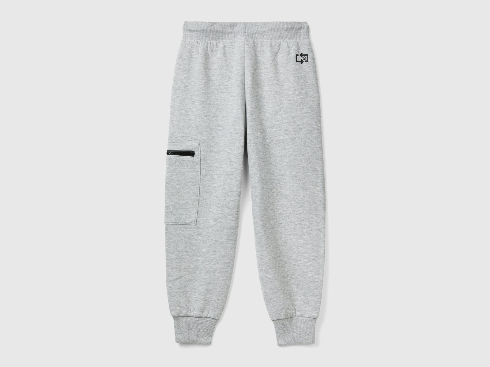 Joggers gamer in misto cotone da bambino grigio chiaro 2 | Benetton Outlet