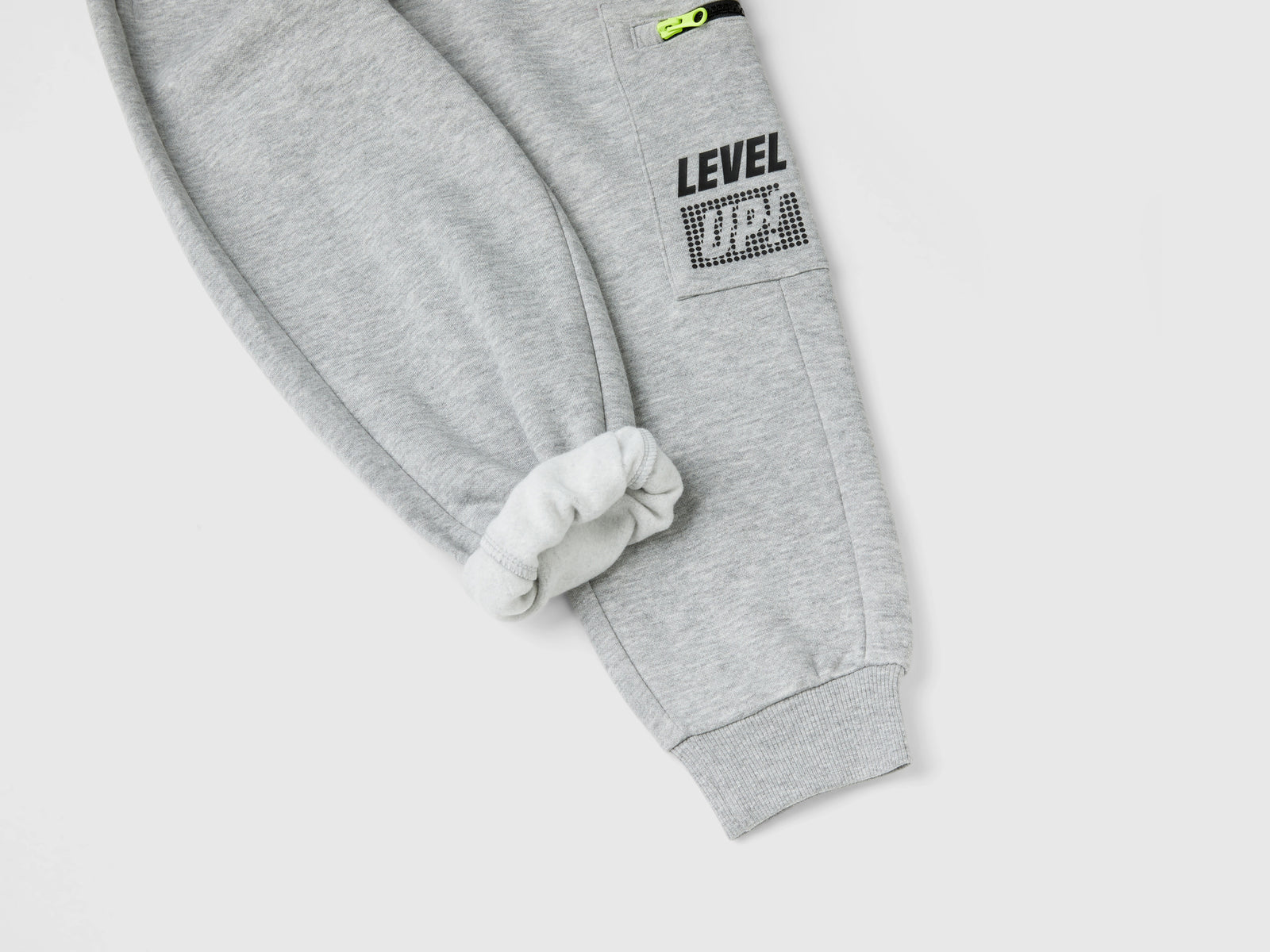 Joggers gamer in misto cotone da bambino grigio chiaro 3 | Benetton Outlet