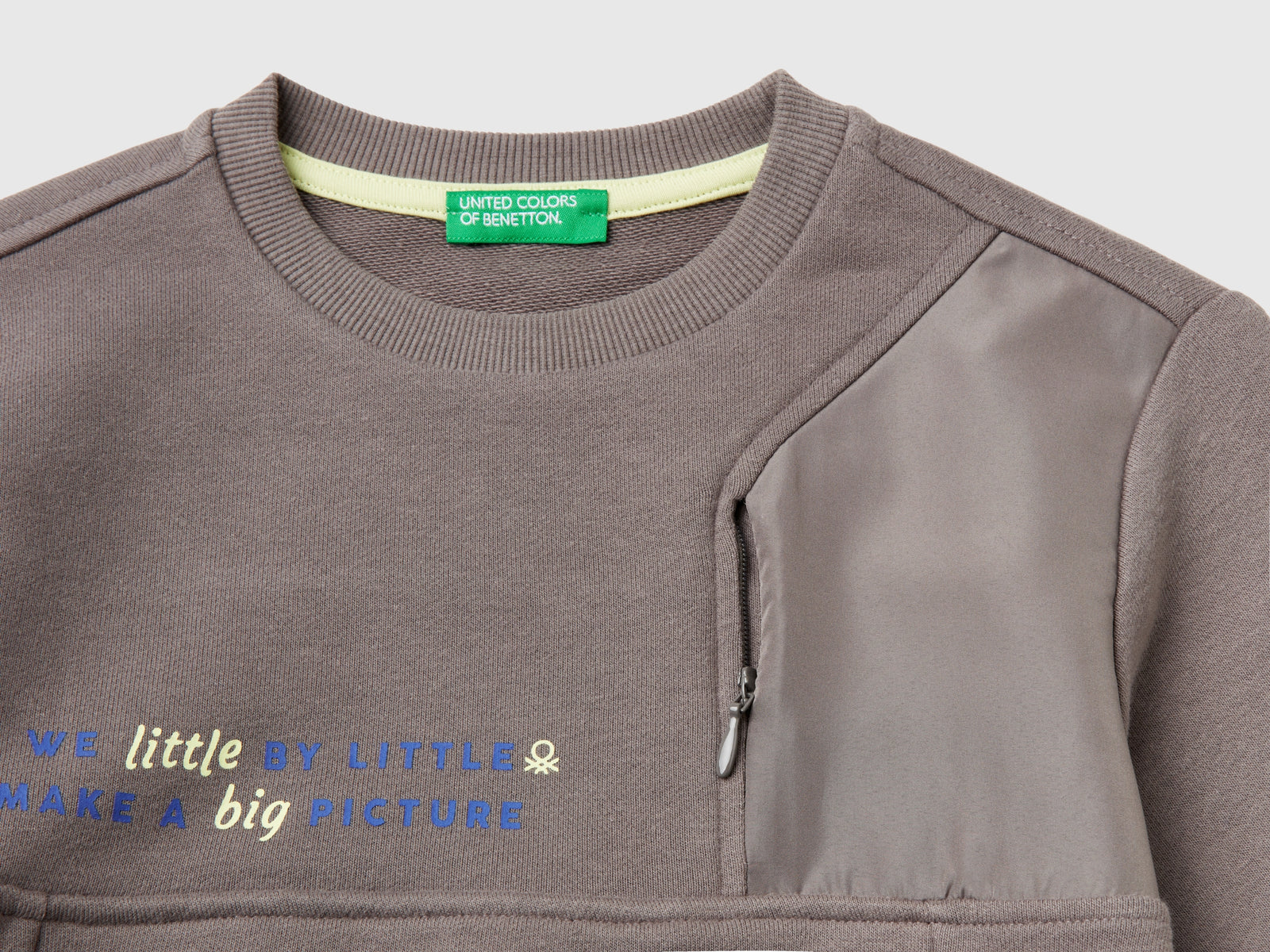 Felpa con tasche da bimbo grigio scuro 4 | Benetton Outlet