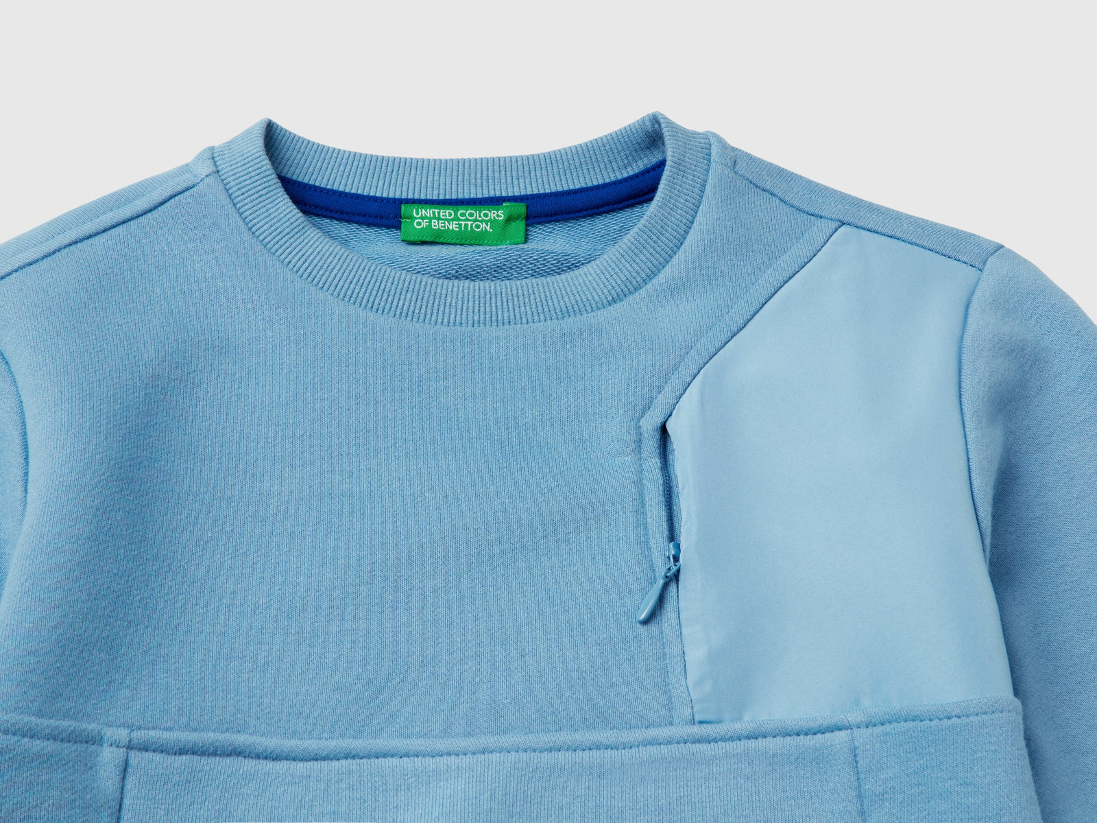 Felpa con tasche da bimbo azzurro 4 | Benetton Outlet