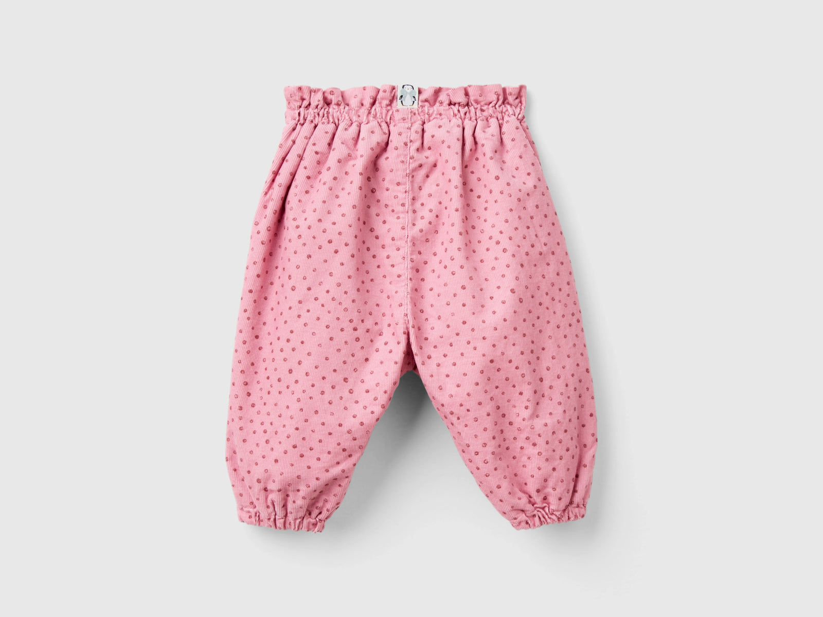 Pantalones de terciopelo da neonato rosa 2 | Benetton Outlet