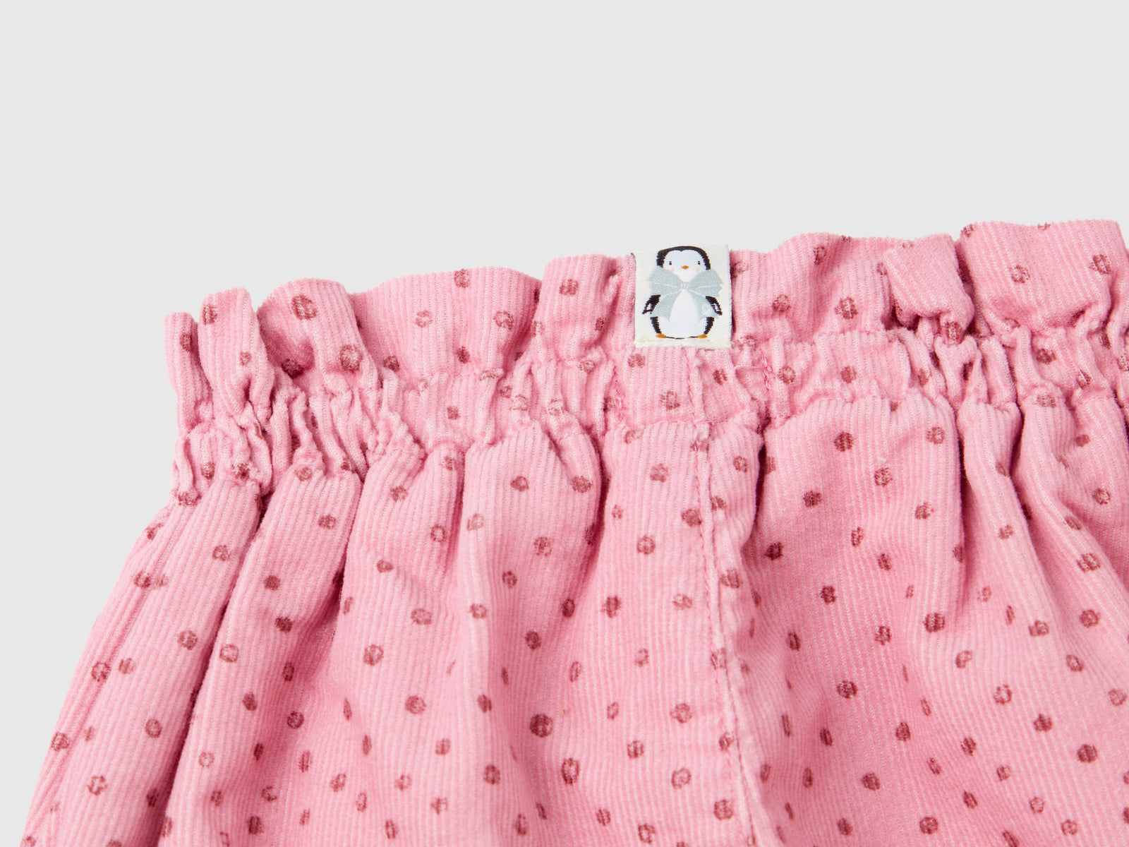 Pantalones de terciopelo da neonato rosa 3 | Benetton Outlet