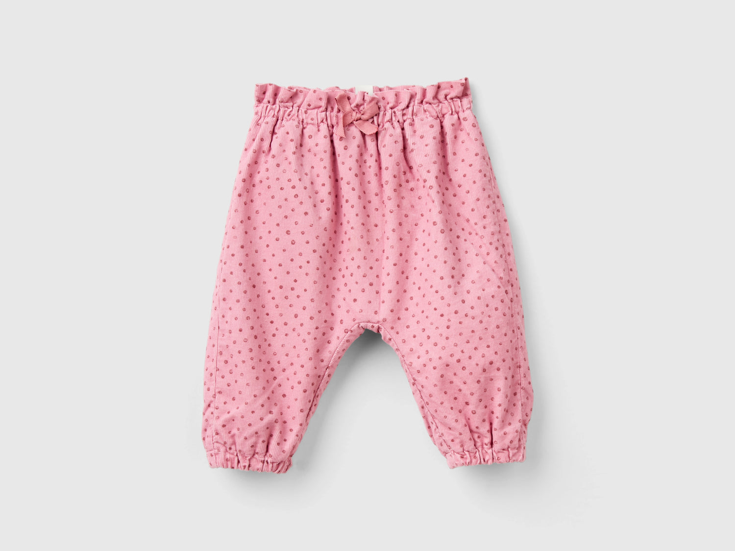 Pantalones de terciopelo da neonato rosa | Benetton Outlet