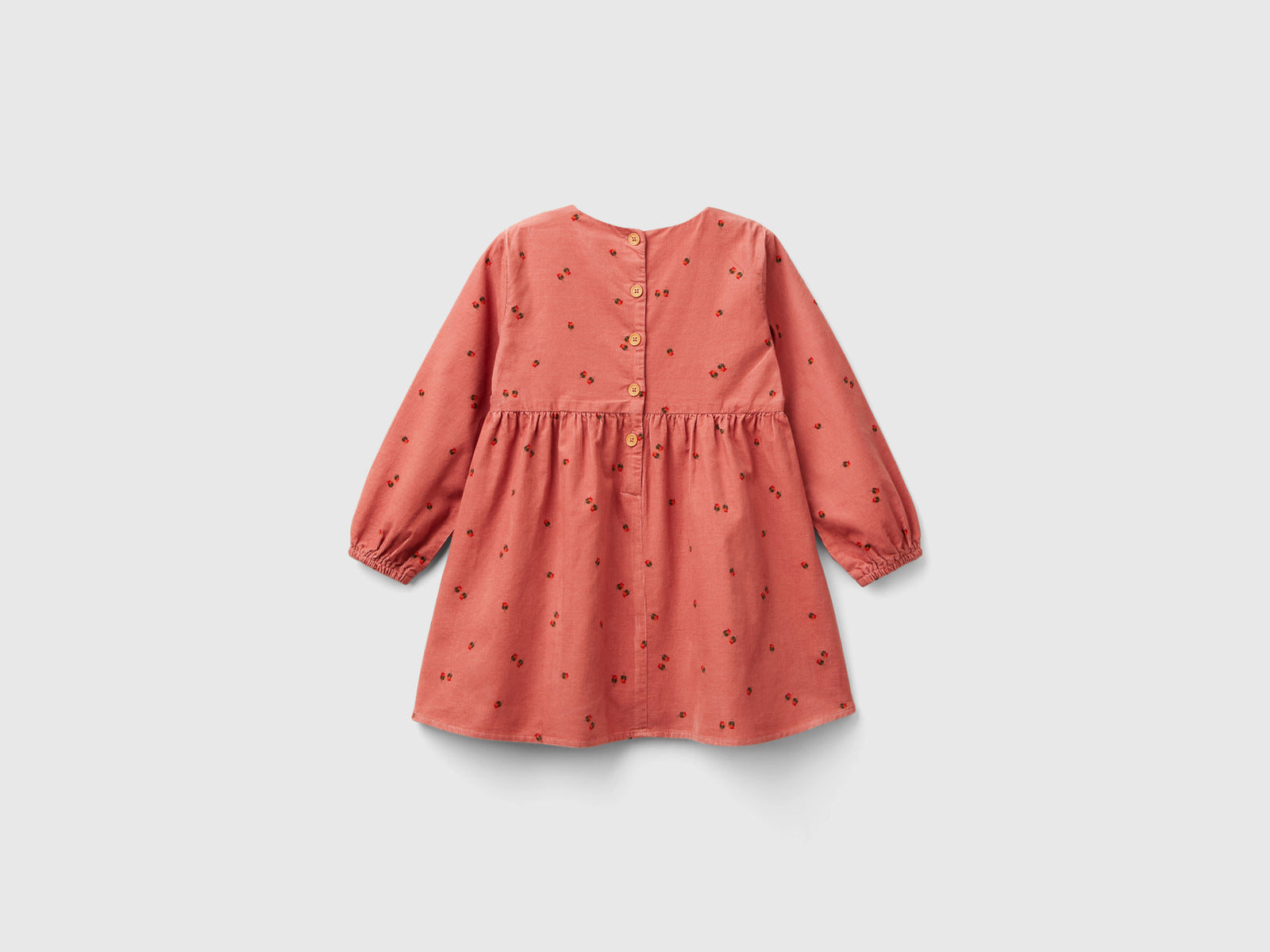 Abito in velluto con stampa rose da bimba salmone 2 | Benetton Outlet