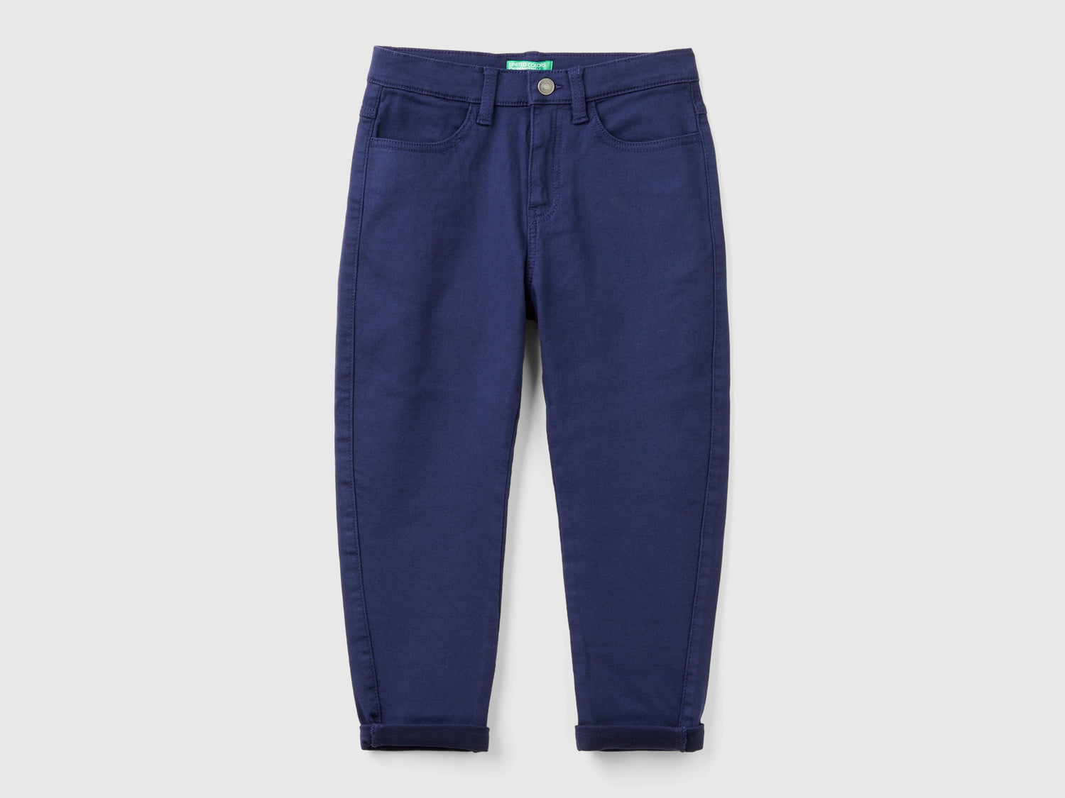 Pantaloni carrot fit da bambino blu scuro | Benetton Outlet