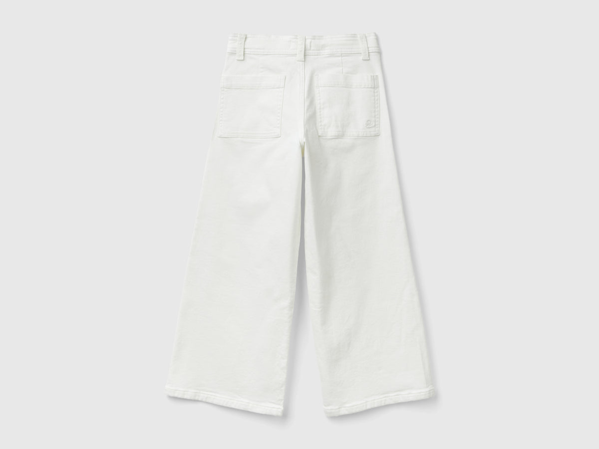 Pantaloni ampi in cotone stretch