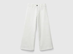 Pantaloni ampi in cotone stretch