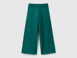 Pantaloni ampi in cotone stretch