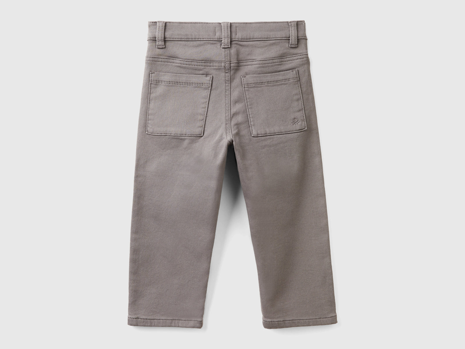 Pantaloni in cotone stretch da bimbo grigio scuro 2 | Benetton Outlet