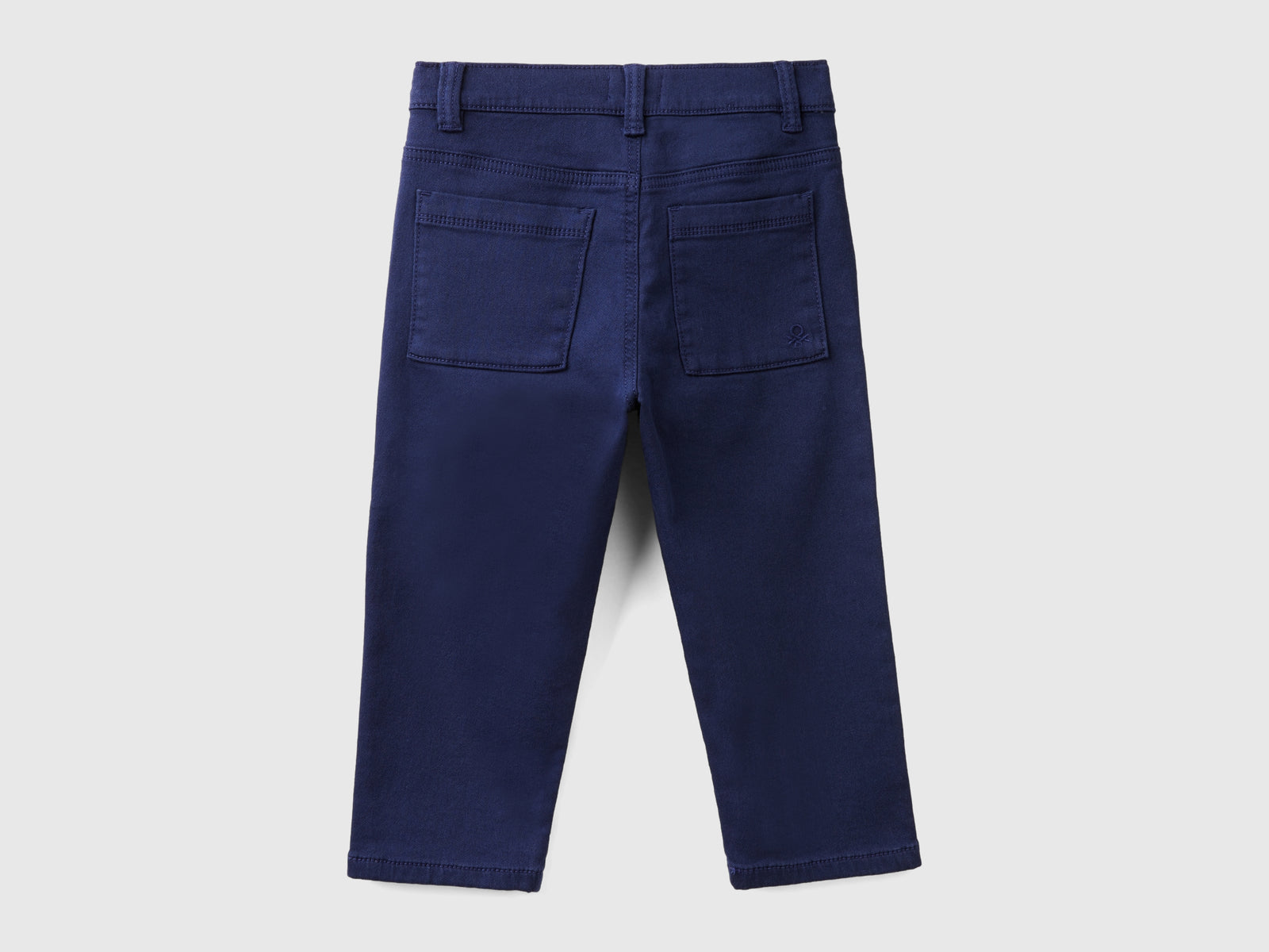 Pantaloni in cotone stretch da bimbo blu scuro 2 | Benetton Outlet