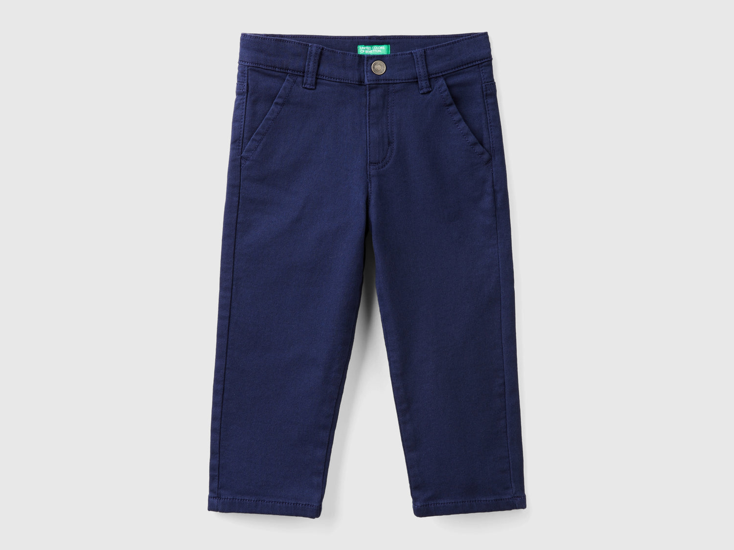 Pantaloni in cotone stretch da bimbo blu scuro | Benetton Outlet