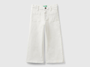 Pantaloni ampi in cotone stretch
