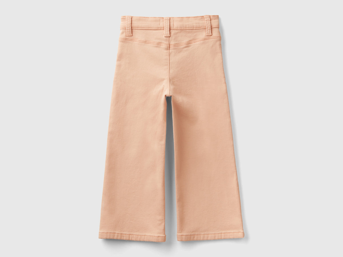 Pantaloni ampi in cotone stretch