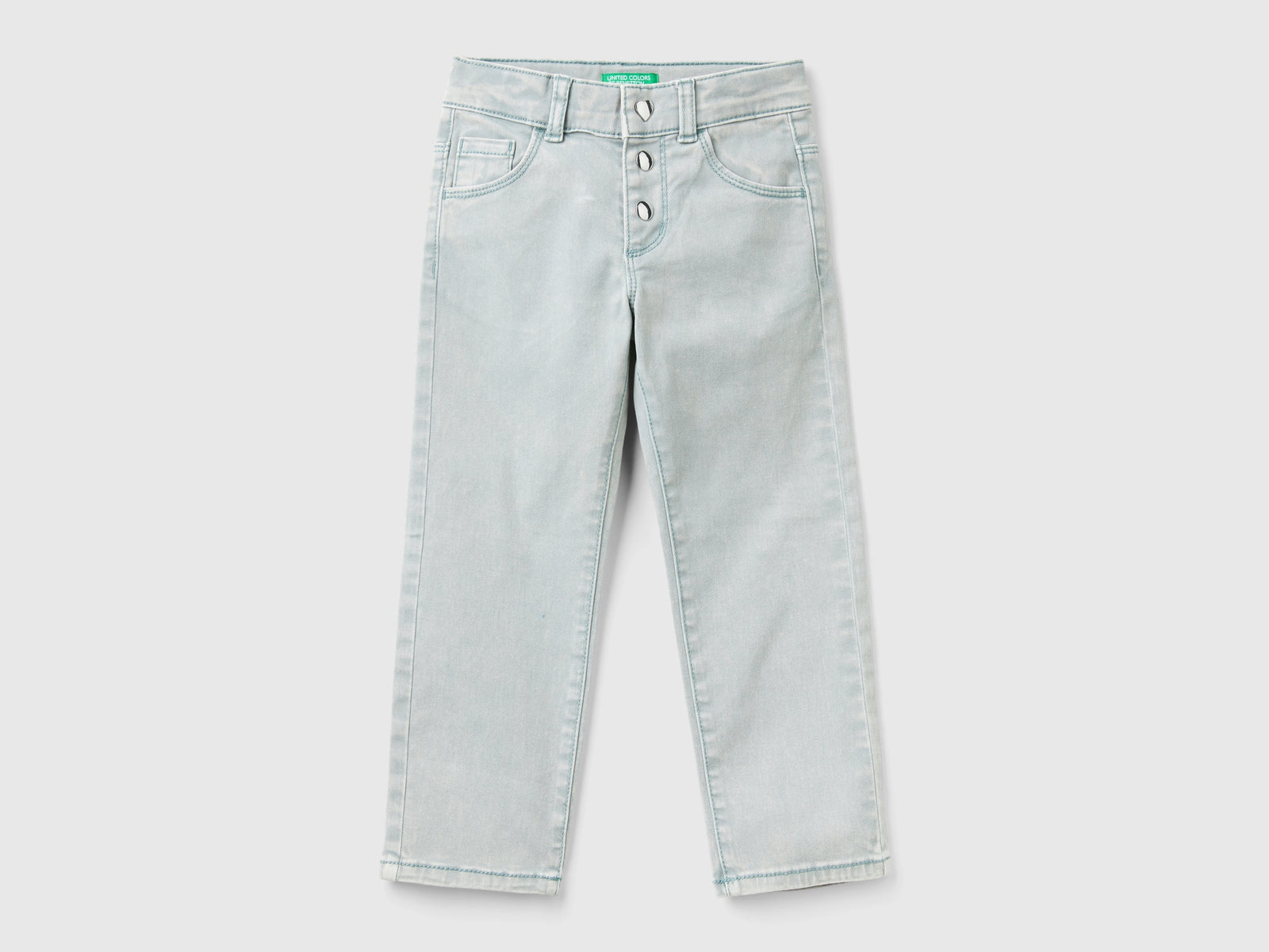 Pantaloni skinny fit da bimba celeste | Benetton Outlet