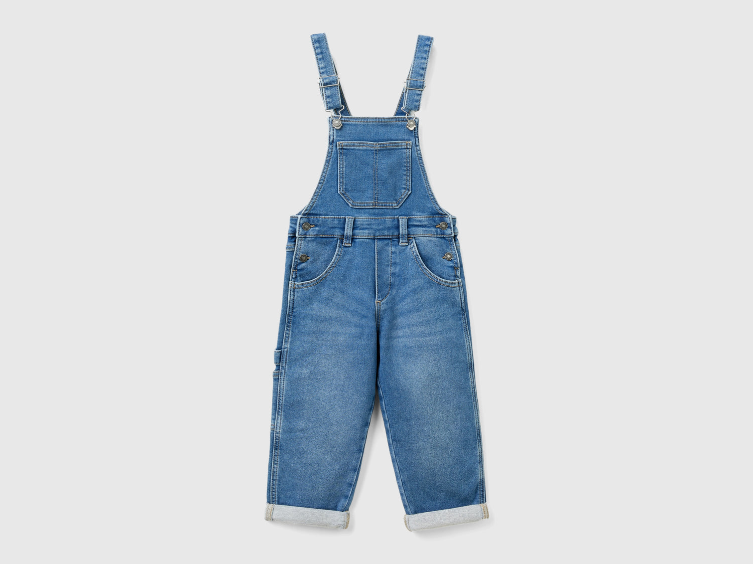 Salopette di jeans da bimbo blu | Benetton Outlet